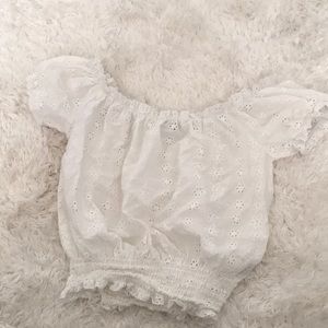 Fashion nova off the shoulder white top